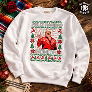 Feliz Navidad Bonita Bordado Edition Sweater White — Flatlay creative