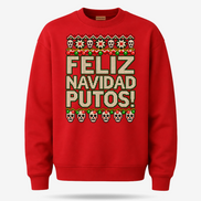 Feliz Navidad Putos Cantina Stitch Sweater Red — product mockup