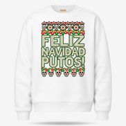 Feliz Navidad Putos Cantina Stitch Sweater White — product mockup