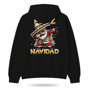 Feliz Navidad Santa Serape Remix Hoodie Black — product mockup