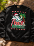 Feliz Navidad Tropical Palms Edition Sweater Black — Flatlay creative