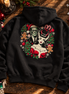 Frankie & La Novia Navidad Hoodie Black — Flatlay creative