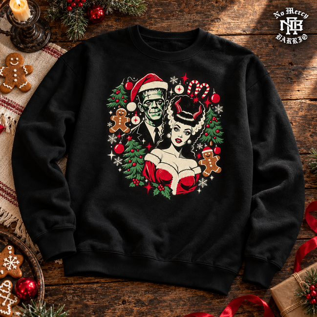 Frankie & La Novia Navidad Sweater Black — Flatlay creative