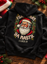 I Saw That Ya Nasty Holly Portrait Hoodie Black — Flatlay creative