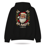 I Saw That Ya Nasty Holly Portrait Hoodie Black — product mockup
