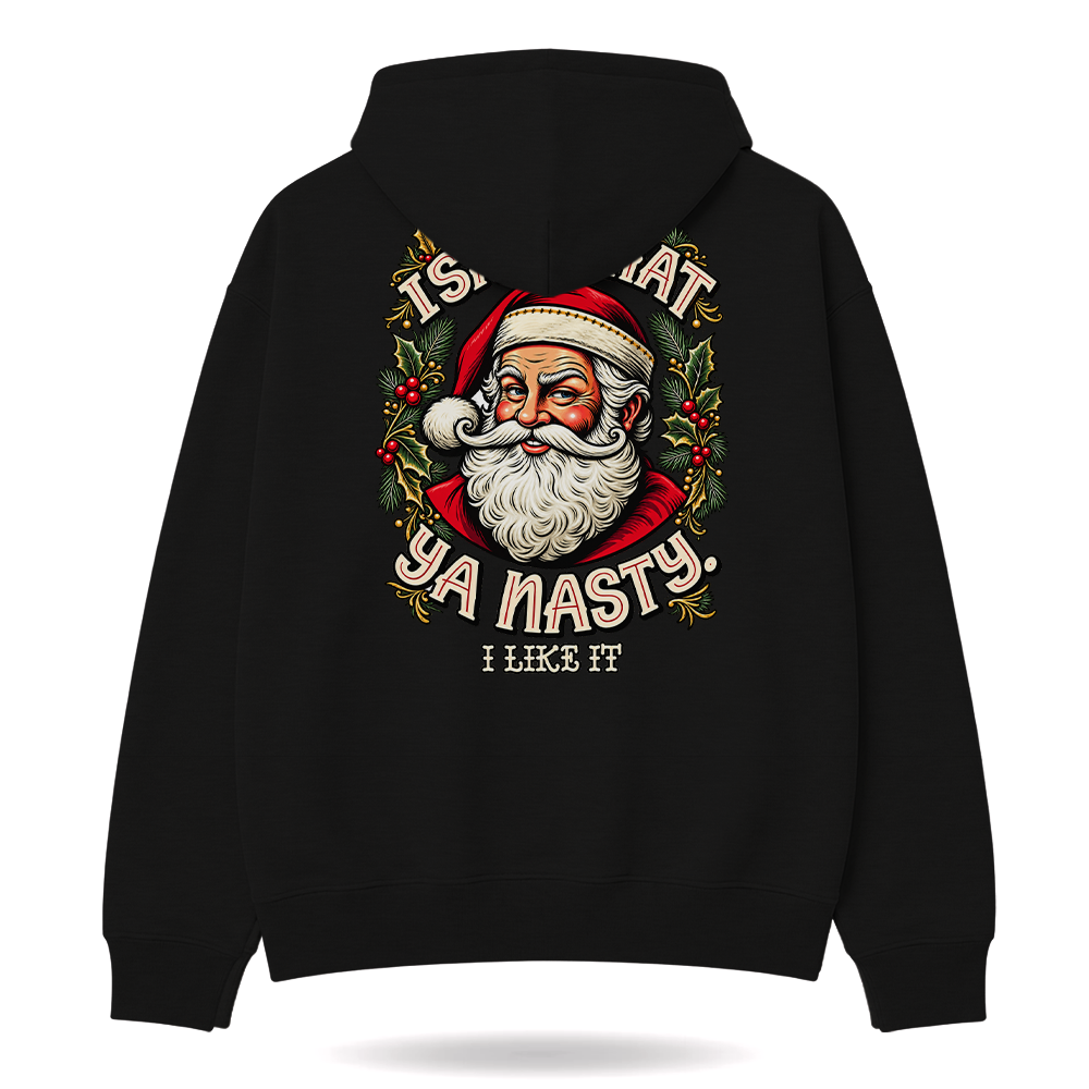 I Saw That Ya Nasty Holly Portrait Hoodie Black — product mockup