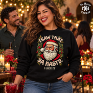 I Saw That Ya Nasty Holly Portrait Sweater Black — Lifestyle creative