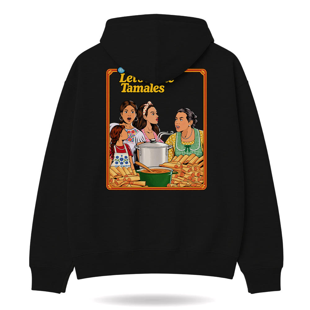 Lets Make Tamales Cocina Edition Hoodie Black — product mockup