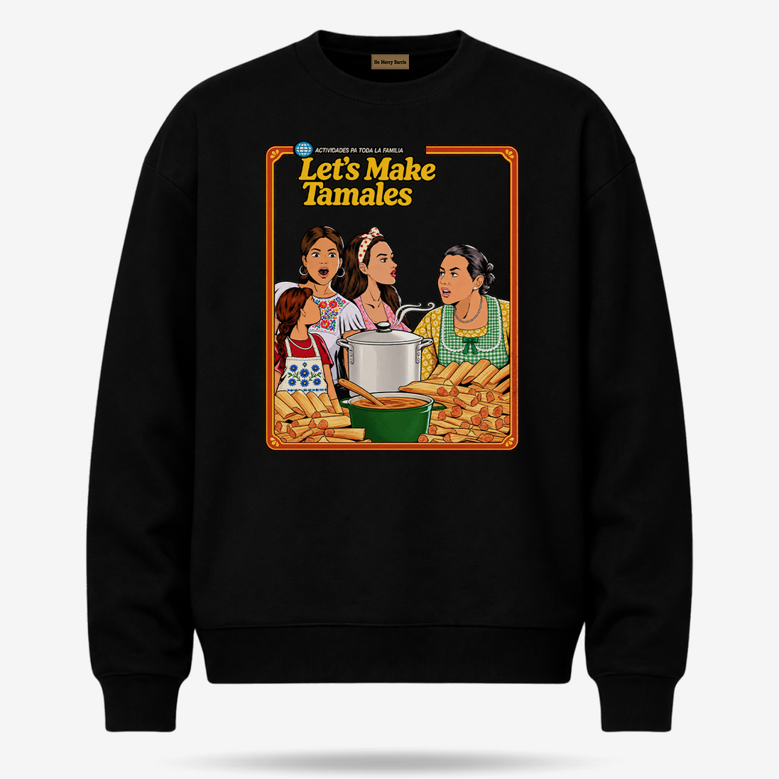 Lets Make Tamales Cocina Edition Sweater Black — product mockup