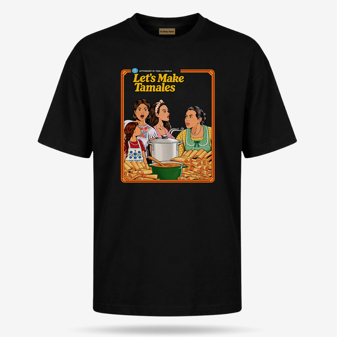 Lets Make Tamales Cocina Edition T Shirt Black — product mockup