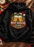 Merry Borracho Club Hoodie Black — Flatlay creative