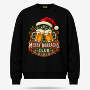 Merry Borracho Club Sweater Black — product mockup
