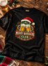 Merry Borracho Club T Shirt Black — Flatlay creative