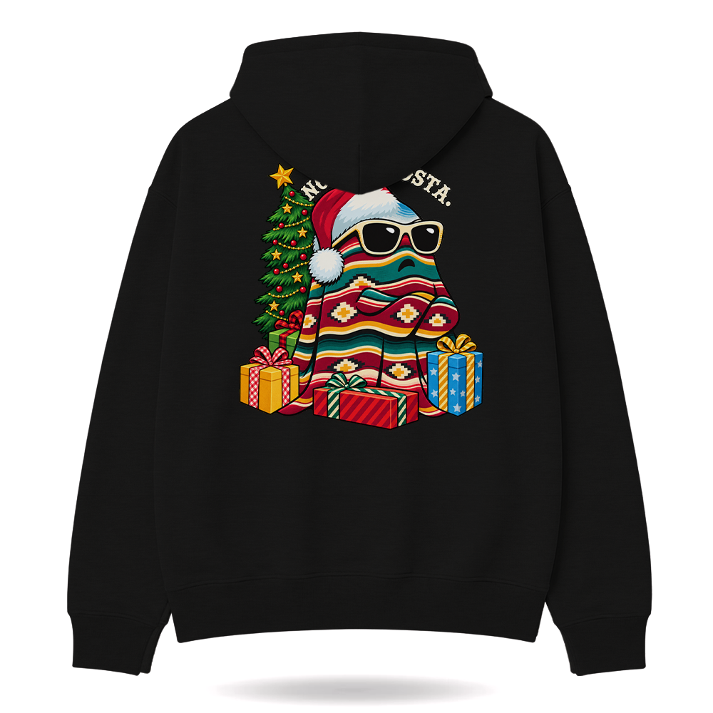 No Me Ghosta Serape Mood Hoodie Black — product mockup