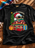 No Me Ghosta Serape Mood T Shirt Black — Flatlay creative