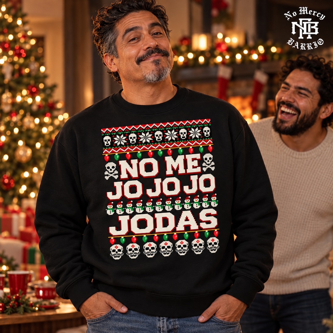 No Me Jo Jo Jo Jodas Frosty Stitch Sweater Black — Lifestyle creative