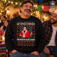 No Tengo Dinero Festive Bordado Sweater Black — Lifestyle creative
