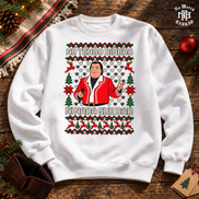 No Tengo Dinero Festive Bordado Sweater White — Flatlay creative