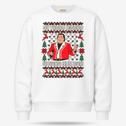 No Tengo Dinero Festive Bordado Sweater White — product mockup