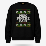 Puro Pinche Pari Fiesta Fair Isle Sweater Black — product mockup