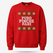 Puro Pinche Pari Fiesta Fair Isle Sweater Red — product mockup