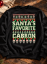 Santas Favorite Cabron Fiesta Knit Sweater Black — Flatlay creative