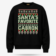 Santas Favorite Cabron Fiesta Knit Sweater Black — product mockup