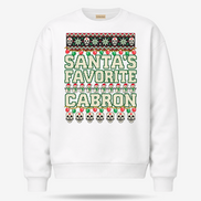 Santas Favorite Cabron Fiesta Knit Sweater White — product mockup