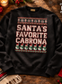 Santas Favorite Cabrona Fiesta Knit Sweater Black — Flatlay creative