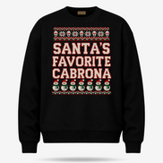 Santas Favorite Cabrona Fiesta Knit Sweater Black — product mockup
