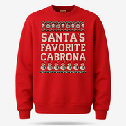 Santas Favorite Cabrona Fiesta Knit Sweater Red — product mockup