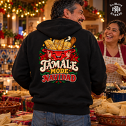 Tamale Mode Navidad Hoodie Black — Lifestyle creative